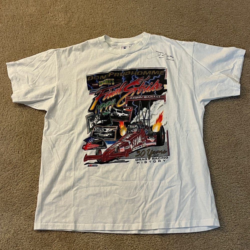 SIGNED Vintage Don Prudhomme Drag Race T-Shirt